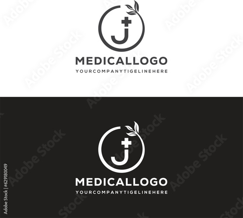Letter J Creative Medical logo design template