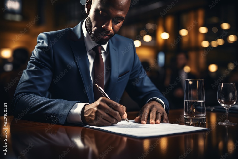 businessman signing a contract with a pen businessman signing a contract with a pen