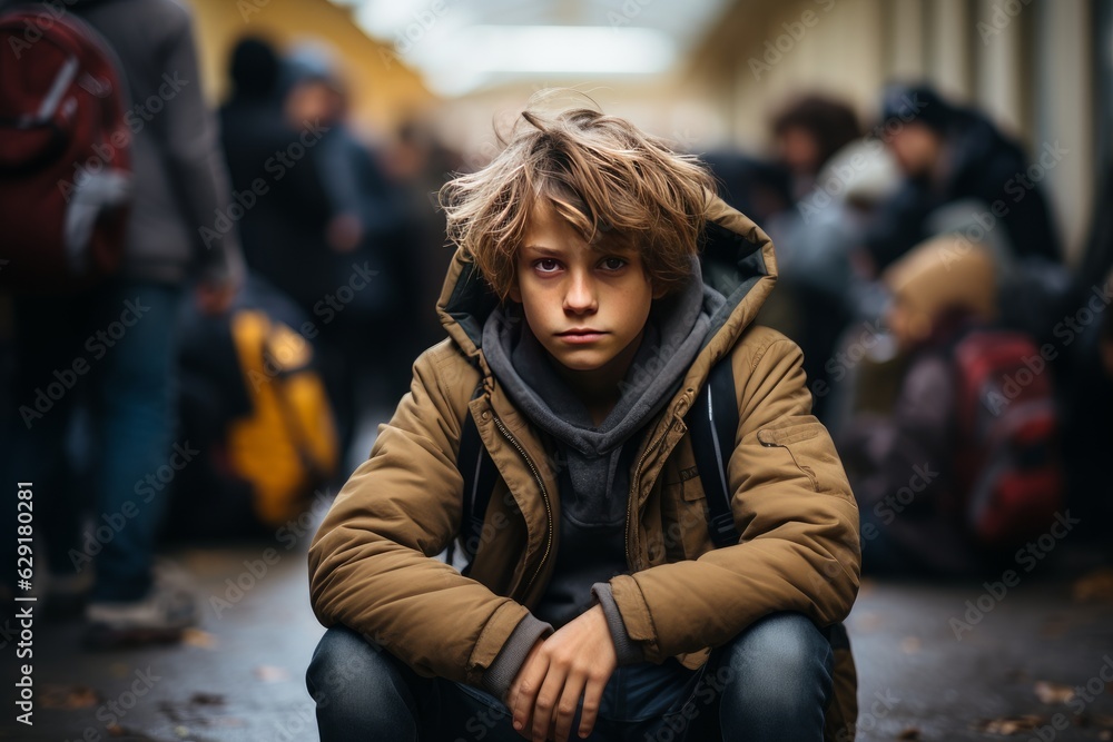 child with bullying problems at school child with bullying problems at school