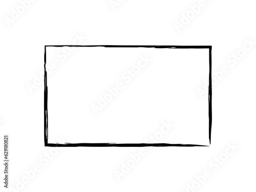 Hand drawn frame. Rectangle box. Sketch doodle border. Square line boarder. Brush strokes shape pencil drawing. Scribbles pattern. Marker thin outline. Hands draw grunge frames. Vector illustration