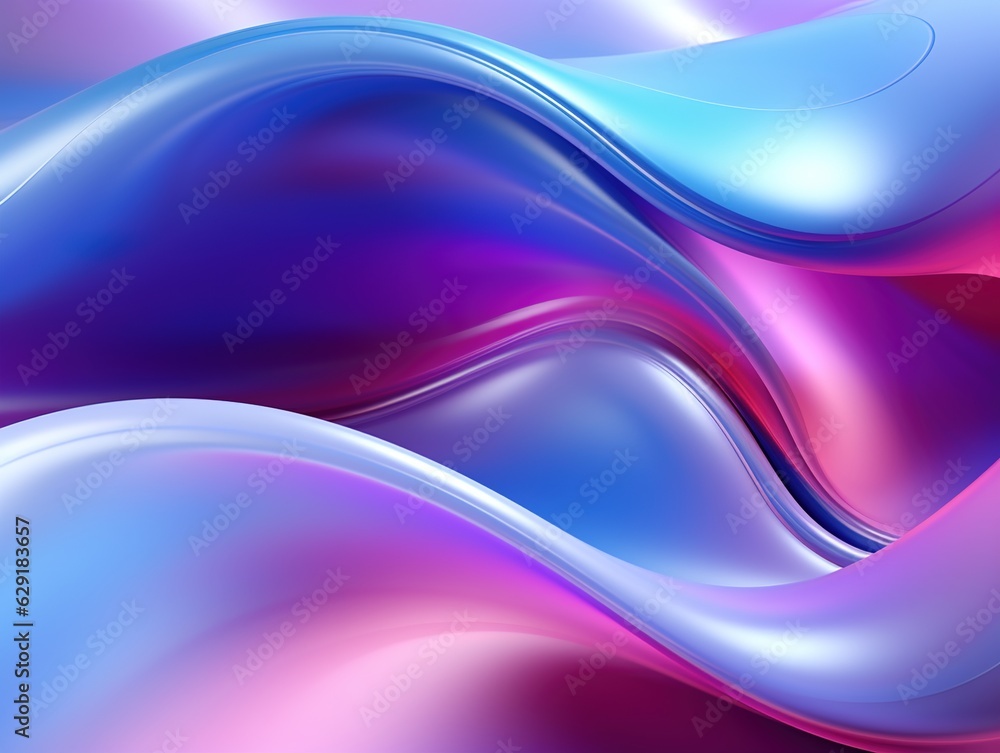 Abstract fluid iridescent holographic neon curved wave in motion colorful background . Generative ai Abstract fluid iridescent holographic neon curved wave in motion colorful background . Generative ai