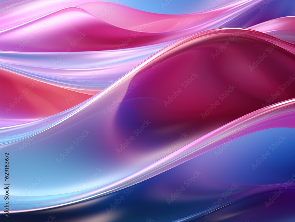 Abstract fluid iridescent holographic neon curved wave in motion colorful background. Generative ai Abstract fluid iridescent holographic neon curved wave in motion colorful background. Generative ai