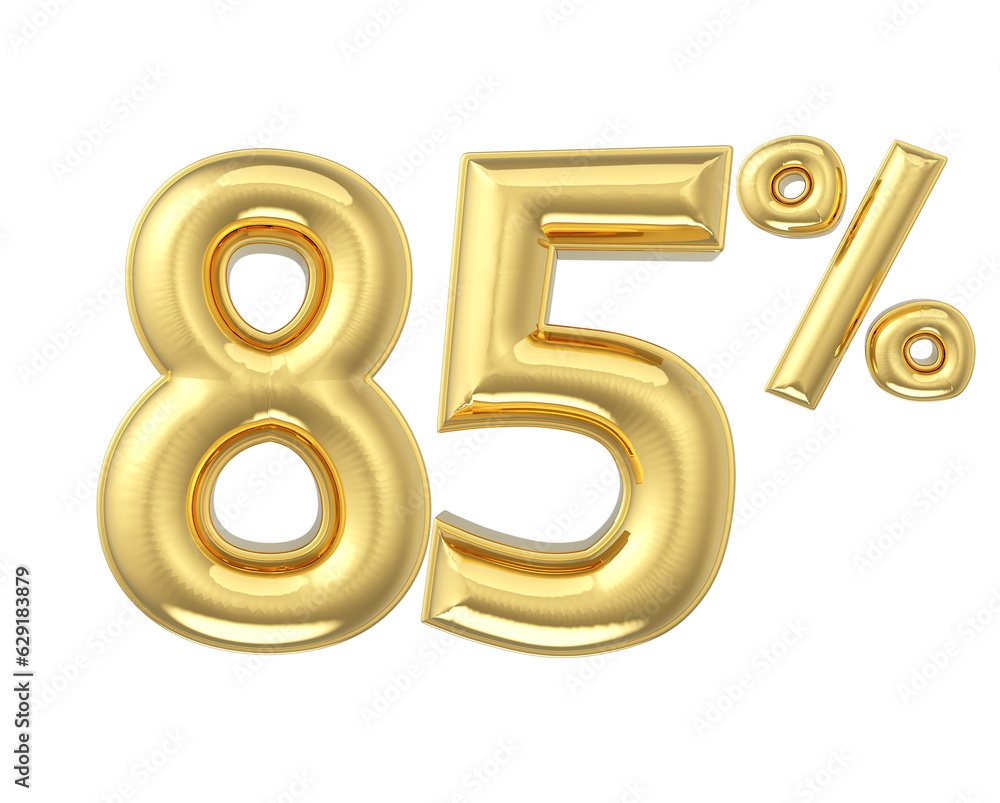 number gold 3d render