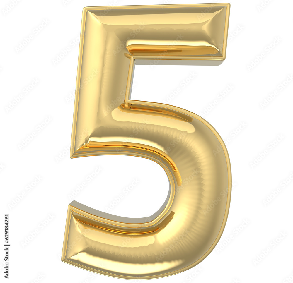 number gold 3d render number gold 3d render