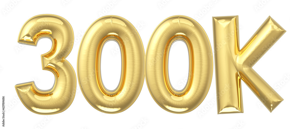 Number Follow 3D Gold Number Follow 3D Gold