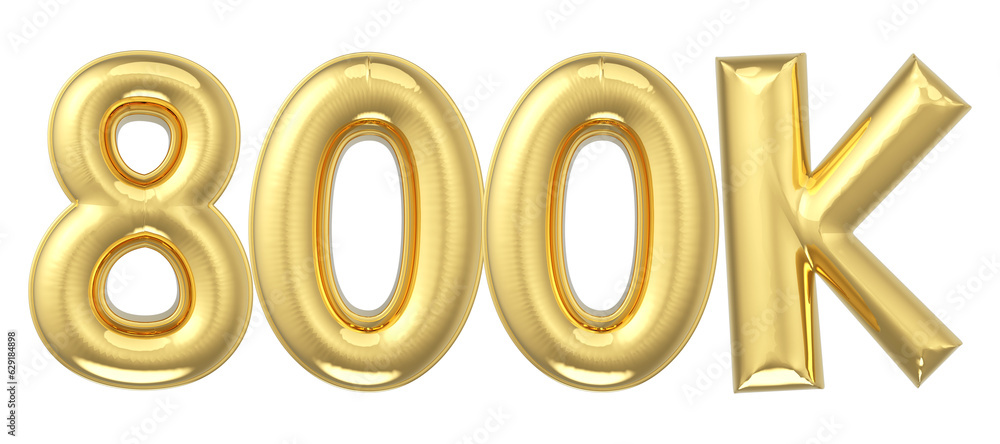 Number Follow 3D Gold Number Follow 3D Gold