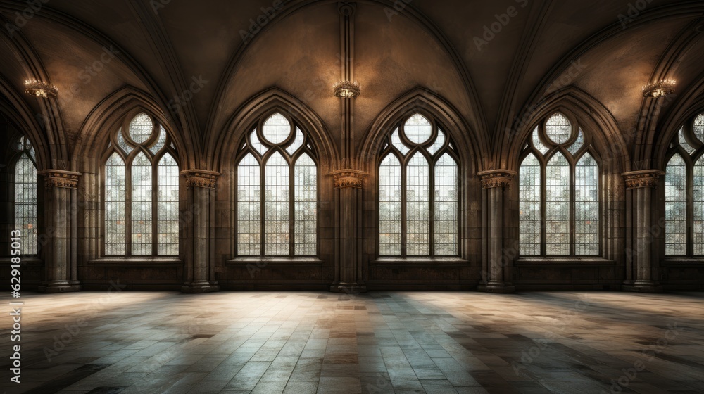 Mystical Passage: Shadowy Fantasy Hallway