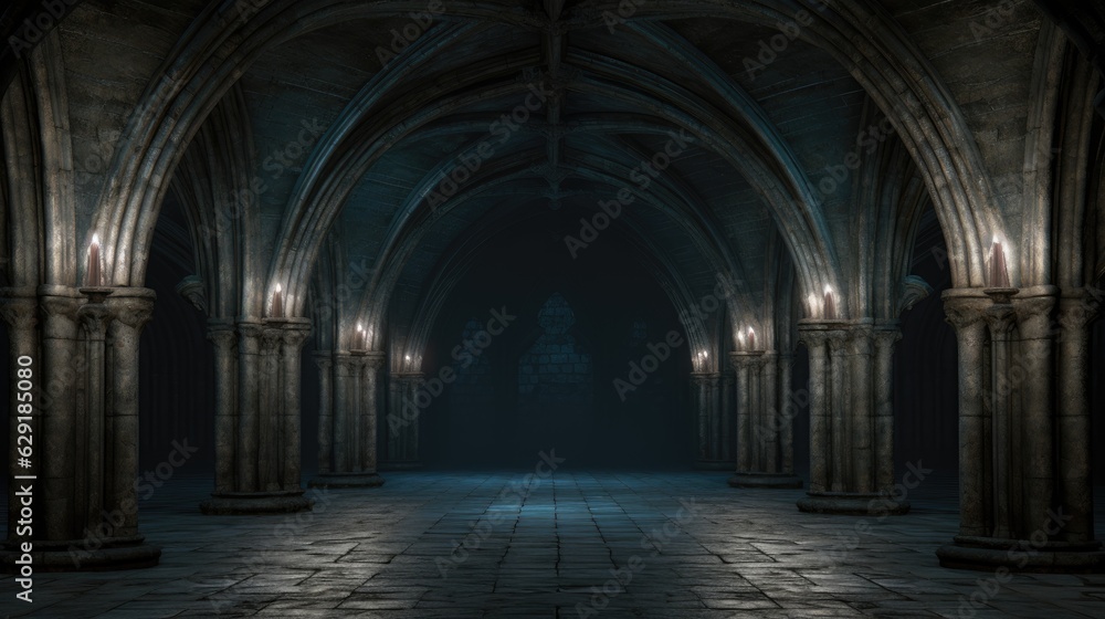 Cathedral Hallway Wall Backdrop of Luxury Cathedral Hallway Wall Backdrop of Luxury