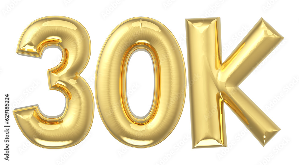 Number Follow 3D Gold Number Follow 3D Gold
