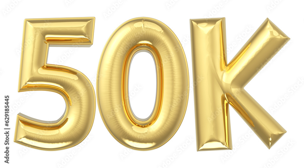 Number Follow 3D Gold Number Follow 3D Gold