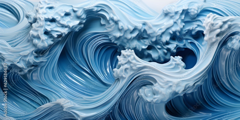 Sea wave floating background. Waves sea wallpaper hyperrealistic compositions created with Generative AI technology Sea wave floating background. Waves sea wallpaper hyperrealistic compositions created with Generative AI technology
