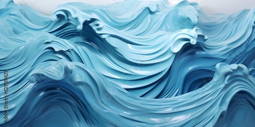Sea wave floating background. Waves sea wallpaper hyperrealistic compositions created with Generative AI technology