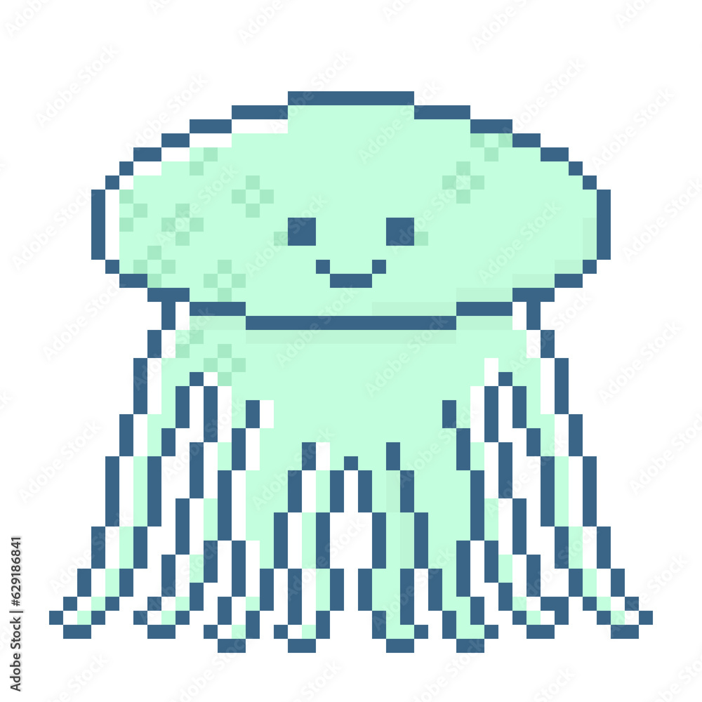 Obraz premium ピクセルアートなクトゥルフ風モンスター☆PNG