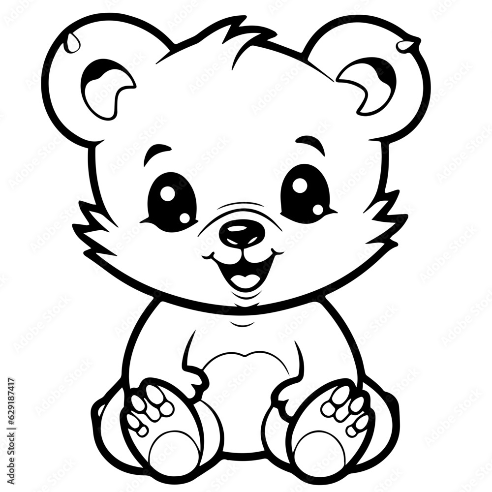 baby bear coloring page drawing baby bear coloring page drawing