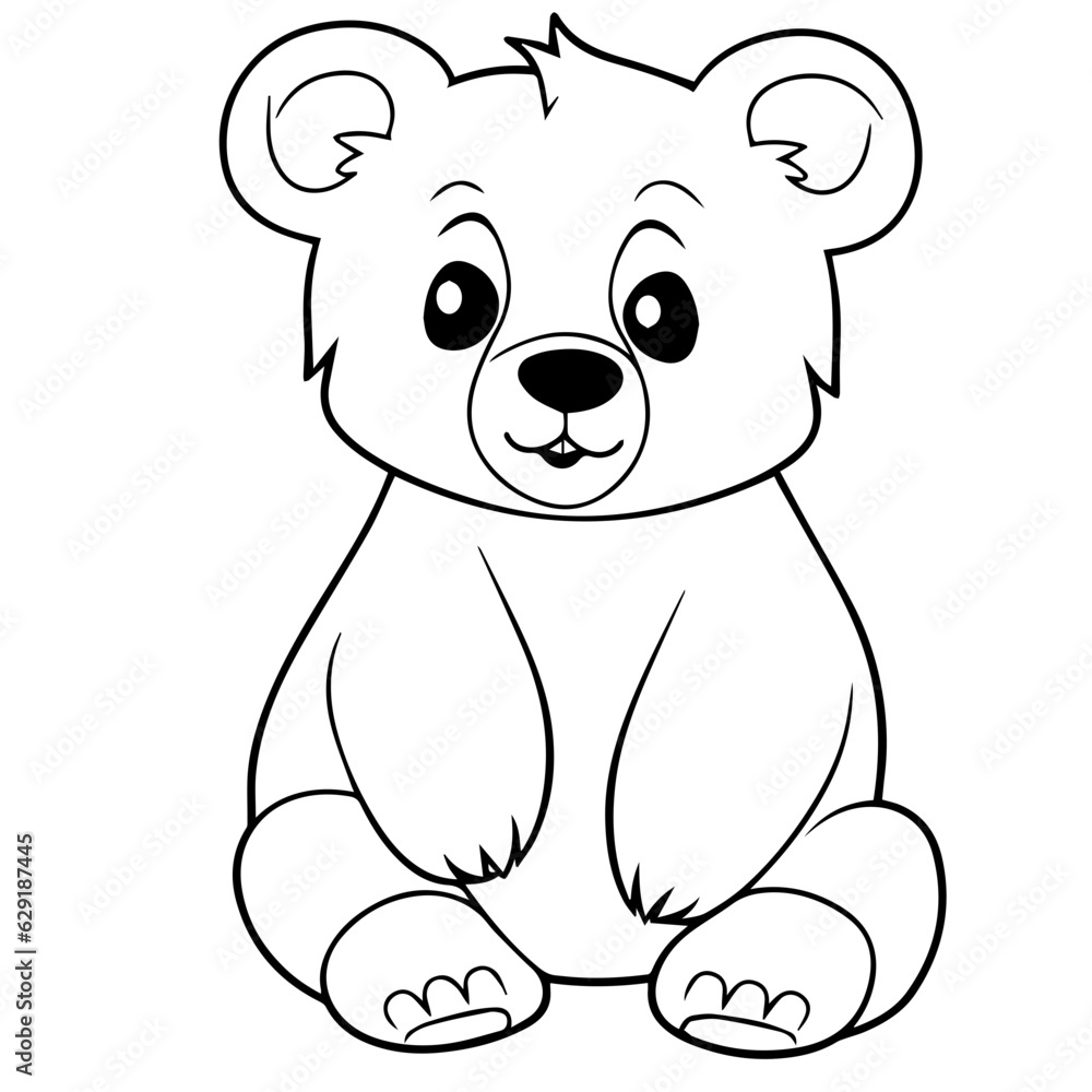 baby bear coloring page drawing baby bear coloring page drawing