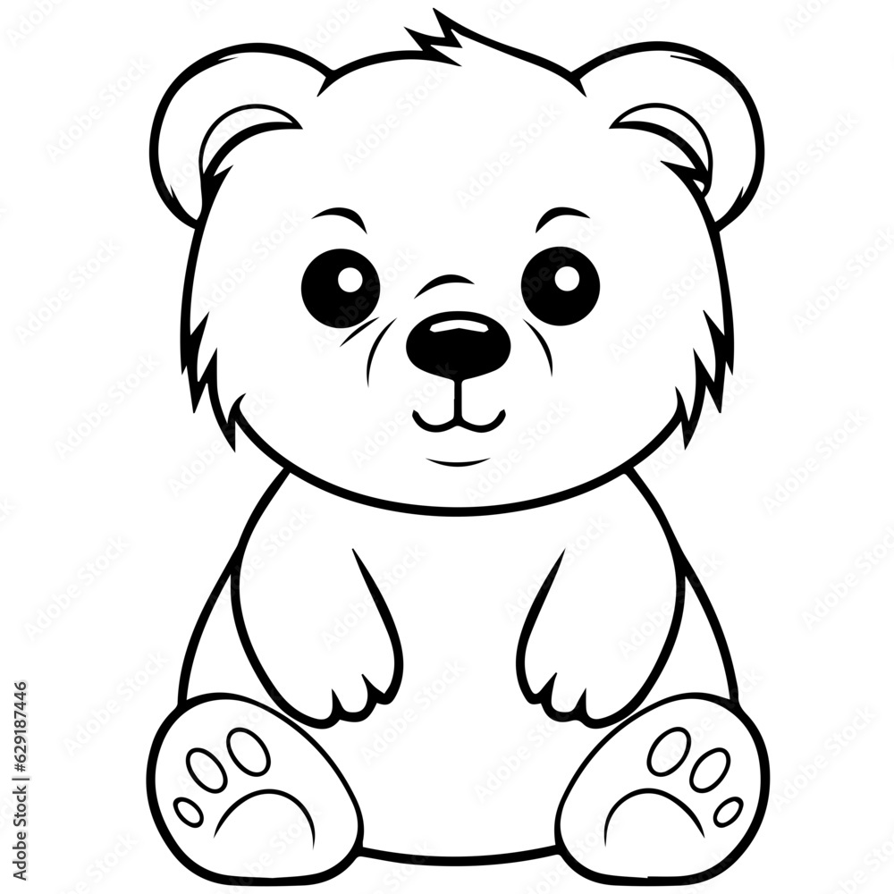 baby bear coloring page drawing baby bear coloring page drawing