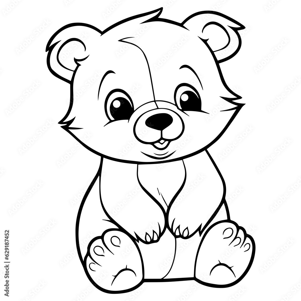 baby bear coloring page drawing baby bear coloring page drawing