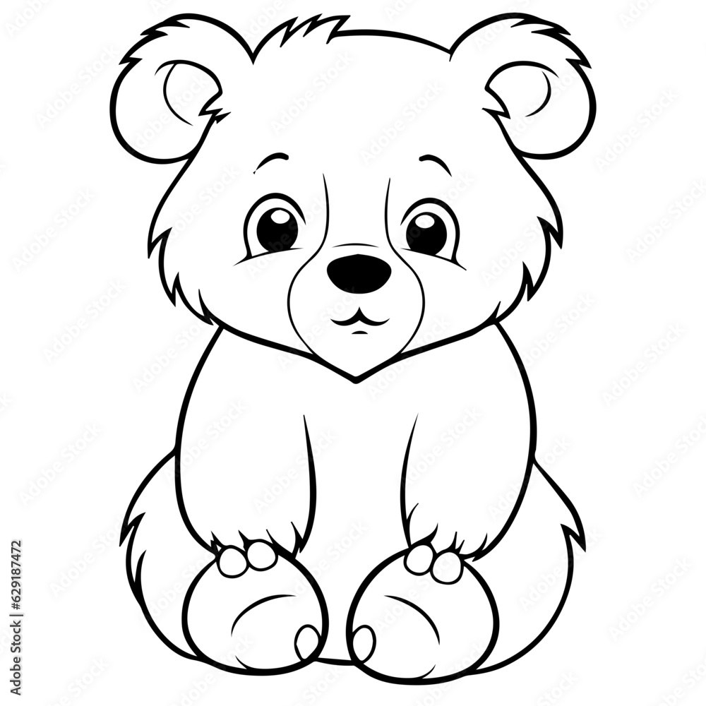 baby bear coloring page drawing baby bear coloring page drawing