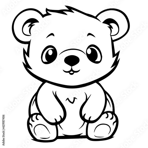 baby bear coloring page drawing