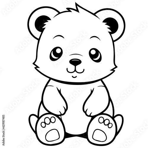 baby bear coloring page drawing