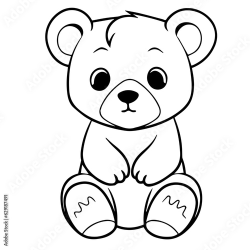 baby bear coloring page drawing