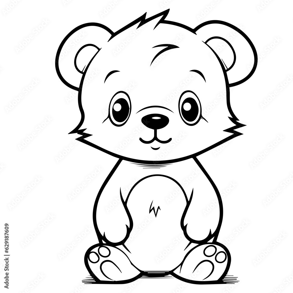 baby bear coloring page drawing baby bear coloring page drawing
