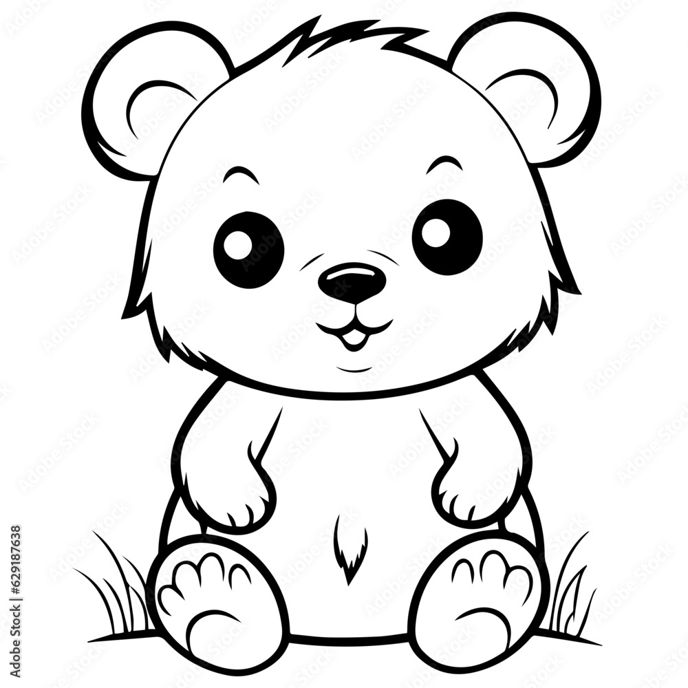 baby bear coloring page drawing baby bear coloring page drawing