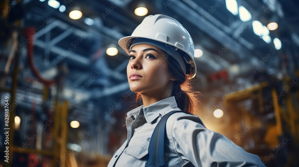 portrait of a female manufacturing worker portrait of a female manufacturing worker