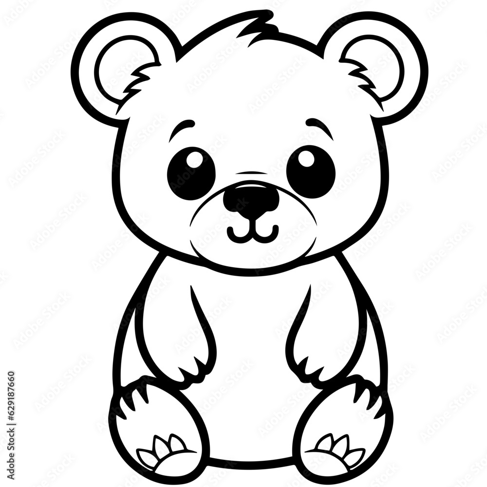 baby bear coloring page drawing baby bear coloring page drawing