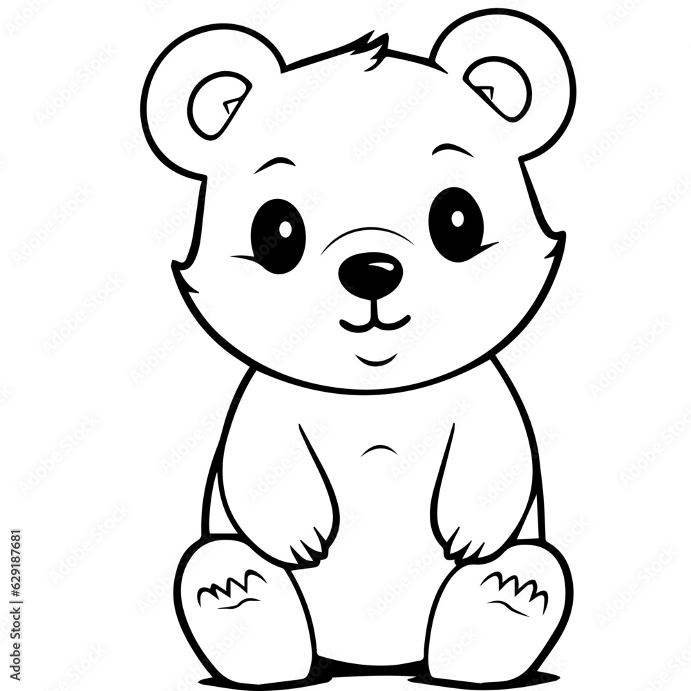 baby bear coloring page drawing baby bear coloring page drawing