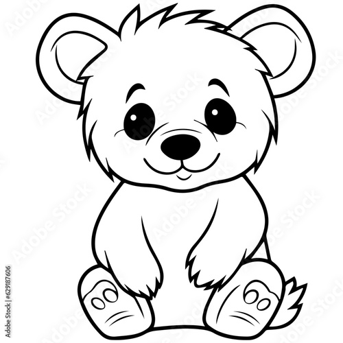 baby bear coloring page drawing