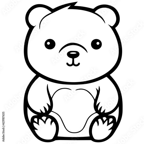 baby bear coloring page drawing