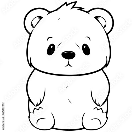 baby bear coloring page drawing