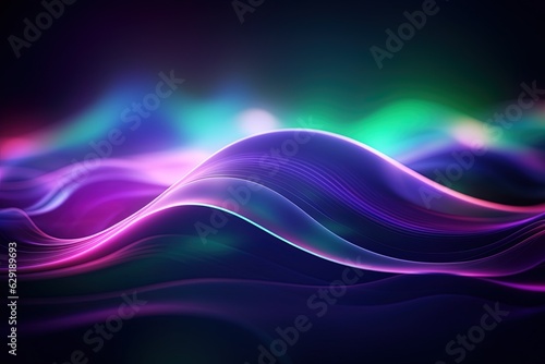 abstract futuristic background with pink blue glowing neon moving high speed wave lines and bokeh lights. Data transfer concept Fantastic wallpaper