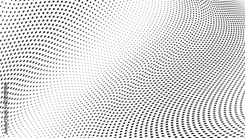 abstract halftone dots wave pattern. background vector