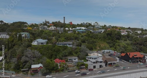 Aerial: Town of Wanganui, New Zealand photo