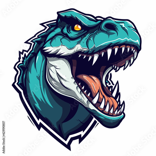 Esport vector logo dinosaur, dinosaur icon, dinosaur head, vector, sticker