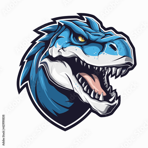 Esport vector logo dinosaur, dinosaur icon, dinosaur head, vector, sticker © Stitch