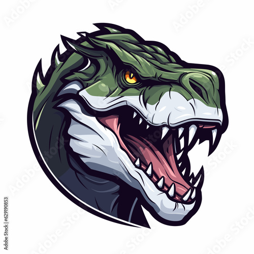Esport vector logo dinosaur, dinosaur icon, dinosaur head, vector, sticker
