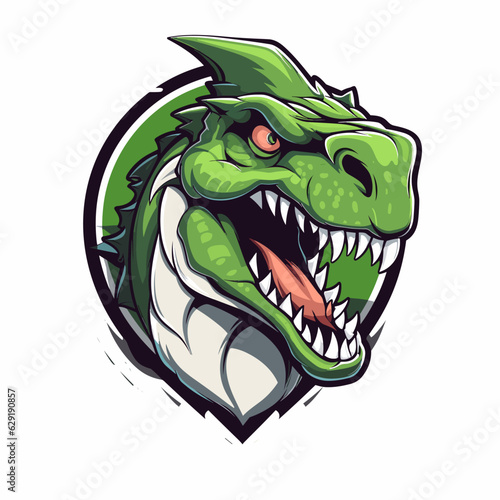 Esport vector logo dinosaur, dinosaur icon, dinosaur head, vector, sticker