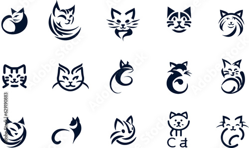 cat vector design for icons, symbols or logos. suitable for pet shop brand identity logo.t