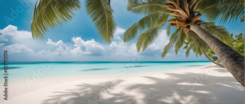 beach with palm trees © ART-PHOTOS