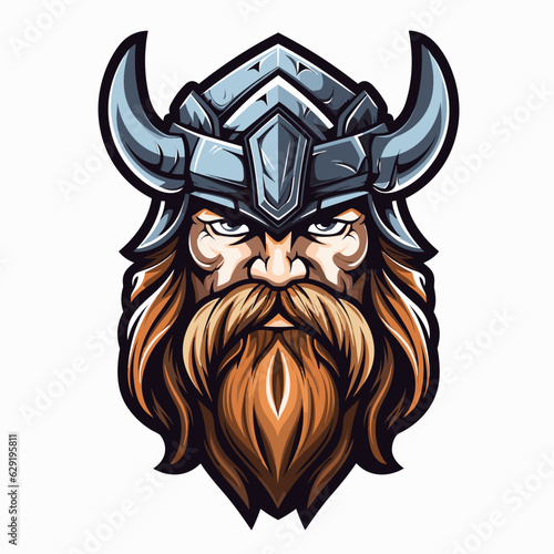 Esport vector logo viking, viking icon, viking head, vector, sticker