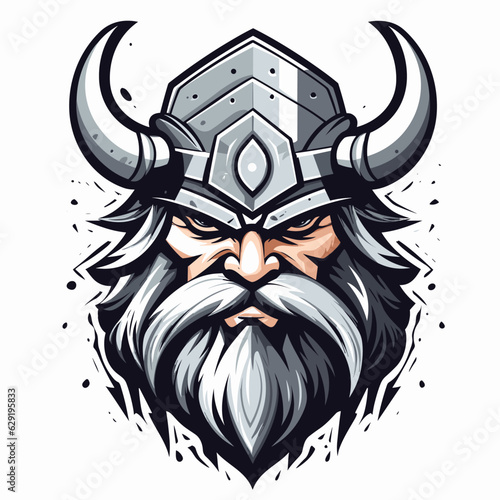 Esport vector logo viking, viking icon, viking head, vector, sticker