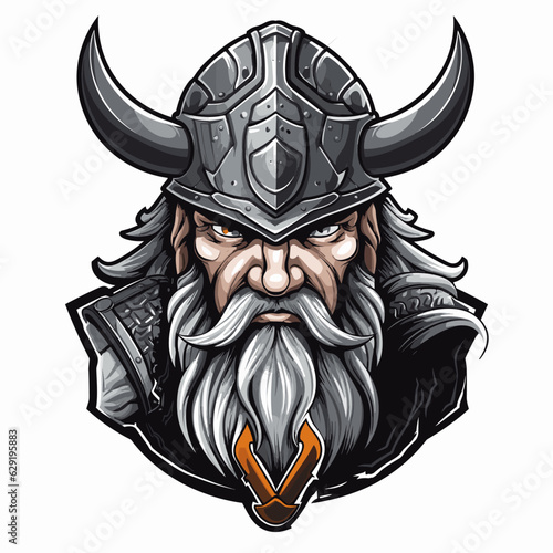 Esport vector logo viking, viking icon, viking head, vector, sticker