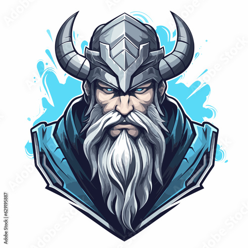 Esport vector logo viking, viking icon, viking head, vector, sticker