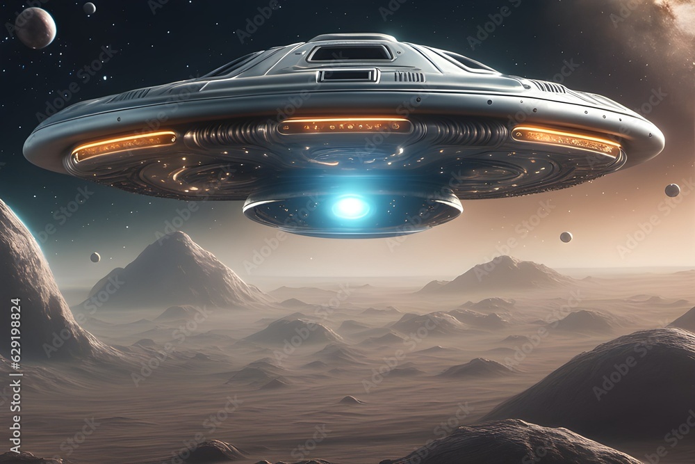 Unknown UFO mystery with alien imaginary in universe Unknown UFO mystery with alien imaginary in universe