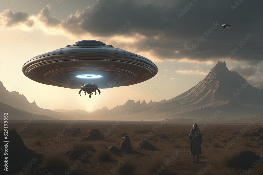 Unknown UFO mystery with alien imaginary in universe Unknown UFO mystery with alien imaginary in universe