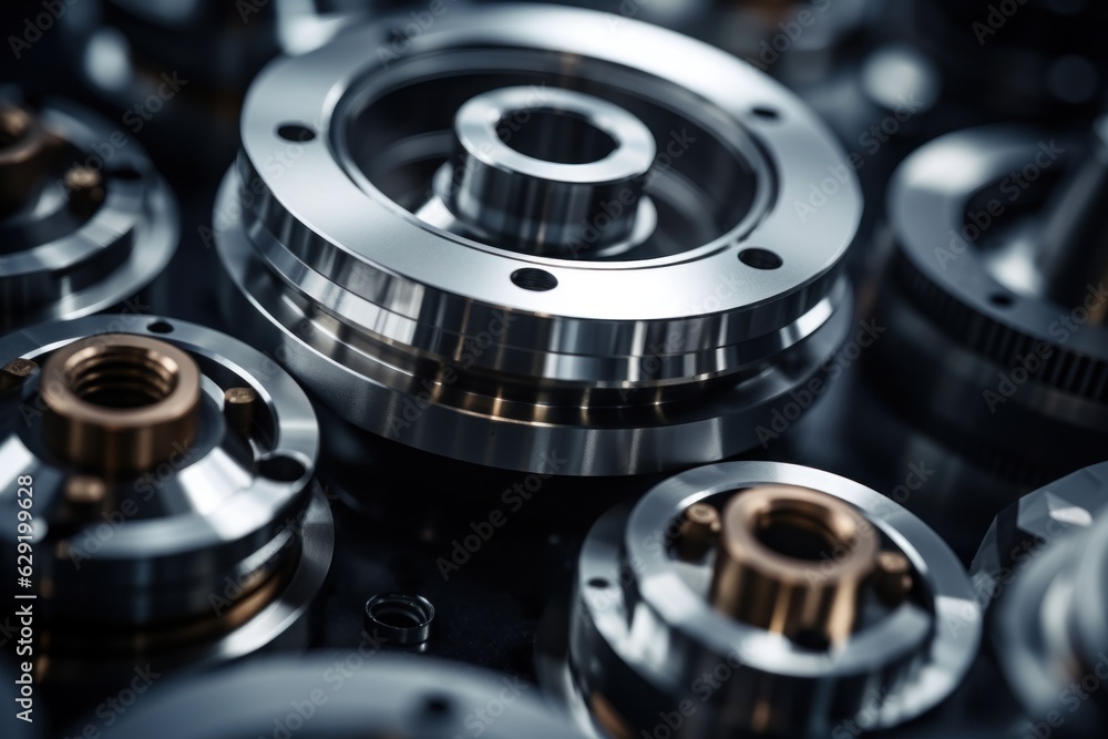 High precision machine parts. AI generated High precision machine parts. AI generated