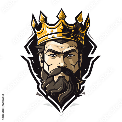 Esport vector logo king, king icon, king head, vector, sticker